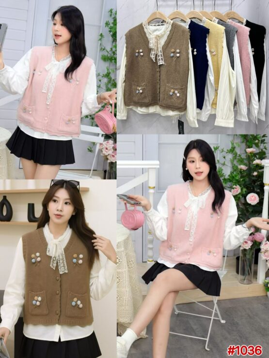 MMJ 1036 Kemeja + Vest ( 2 in 1 )